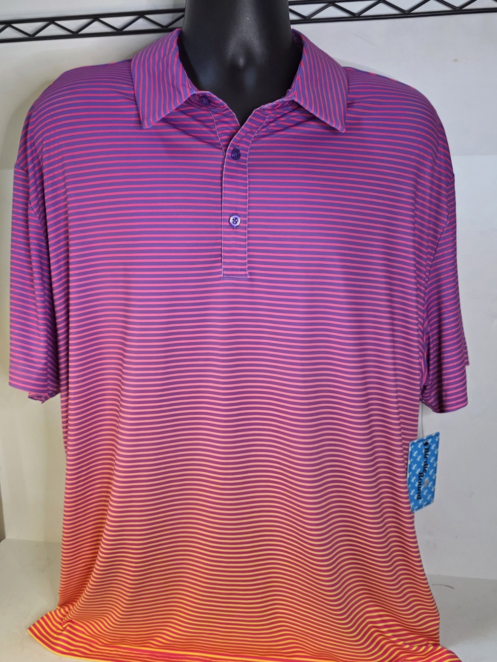 Birdie Bound Sunset Golf Polo Mens 2XL